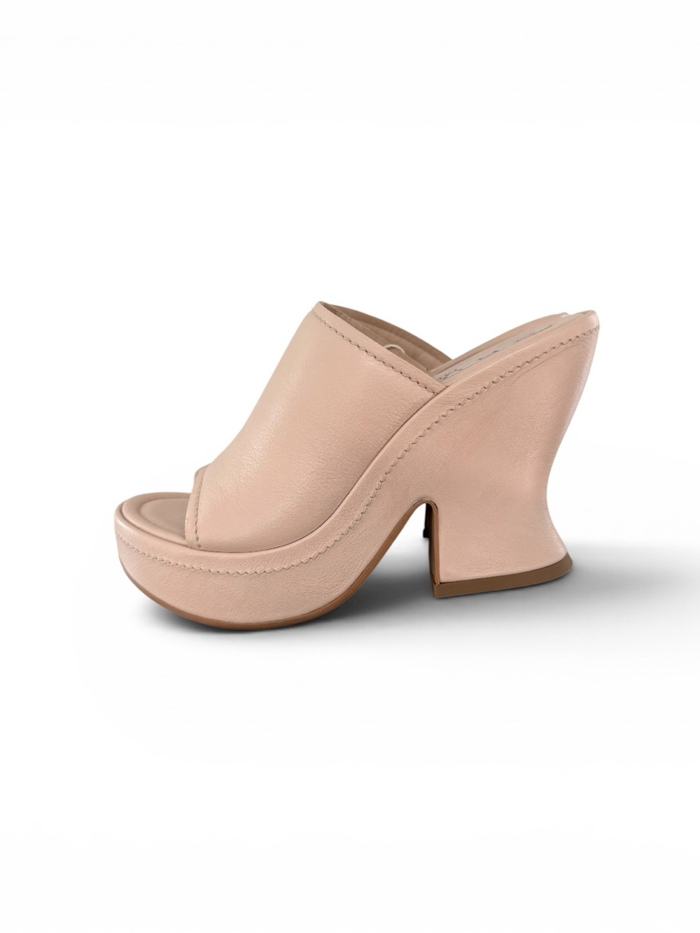 Chic Women's Cream Platform Mules